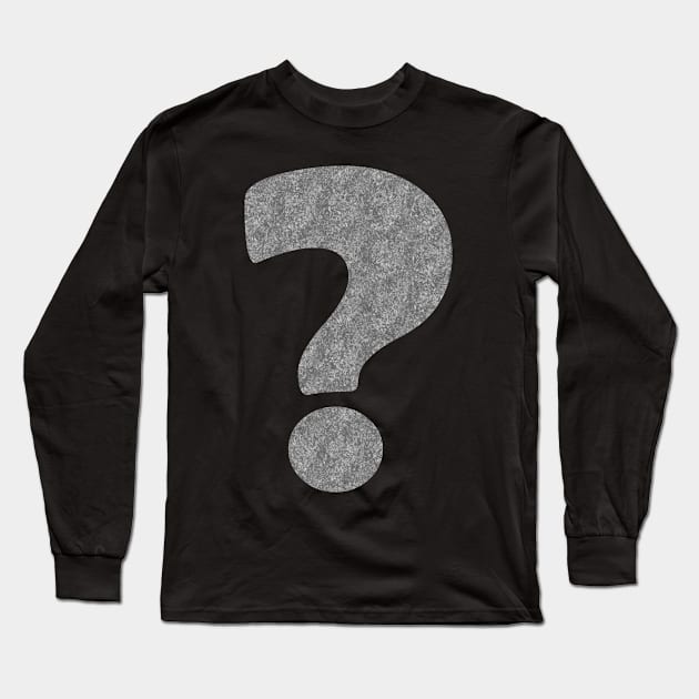 Silver Question Mark Long Sleeve T-Shirt by MarieStar